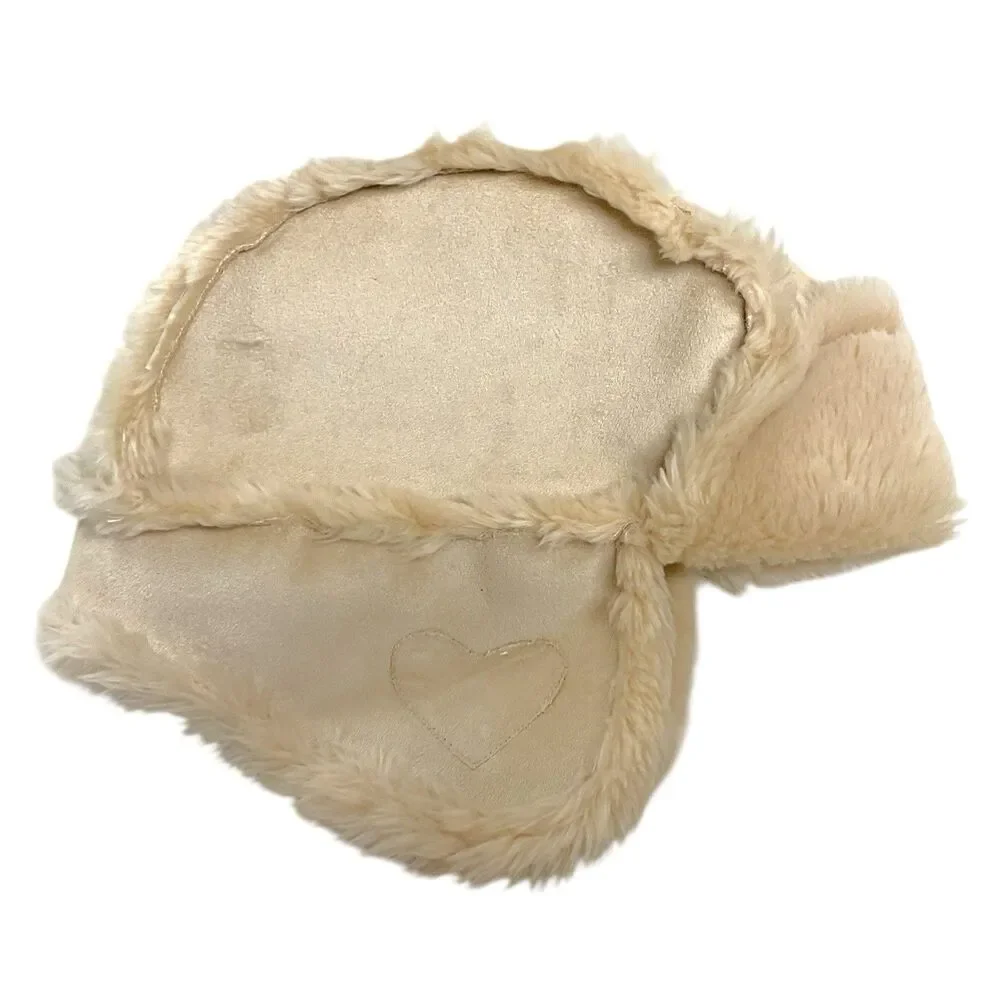 Baby Gap M/L 4-5 Years Warm Faux Fur‎ Trapper Ushanka Beige Winter Hat
